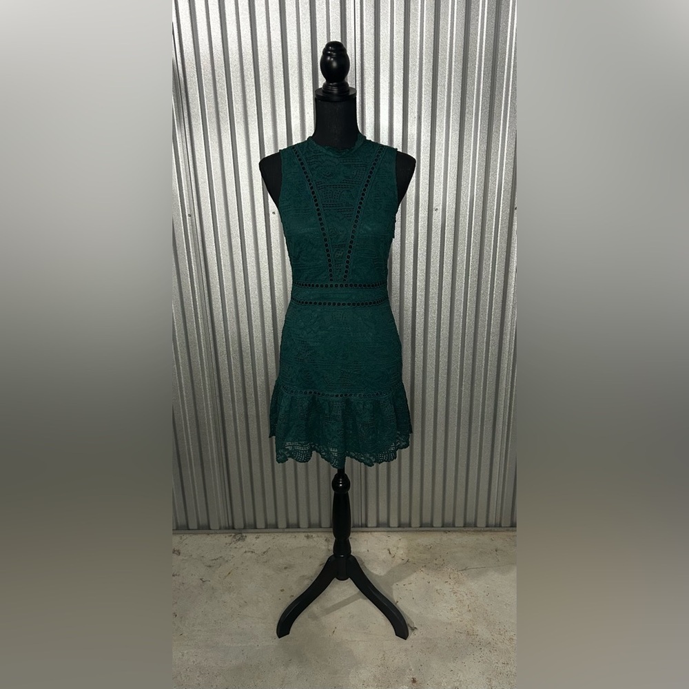 Women’s SAYLOR Green Sleeveless Midi Dress Designer Size Small